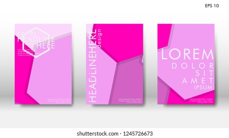 Abstract cover with hexagon elements. book design concept. Futuristic business layout. Digital poster template. Design Vector - eps10