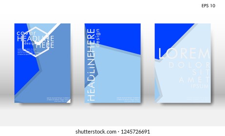 Abstract cover with hexagon elements. book design concept. Futuristic business layout. Digital poster template. Design Vector - eps10