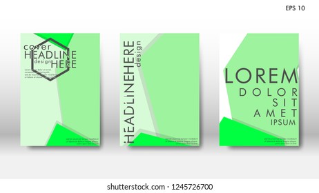 Abstract cover with hexagon elements. book design concept. Futuristic business layout. Digital poster template. Design Vector - eps10