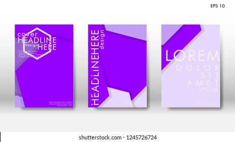 Abstract cover with hexagon elements. book design concept. Futuristic business layout. Digital poster template. Design Vector - eps10
