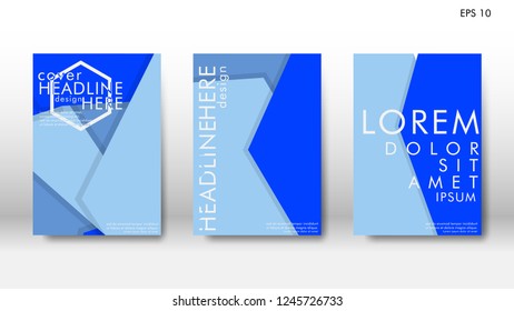 Abstract cover with hexagon elements. book design concept. Futuristic business layout. Digital poster template. Design Vector - eps10