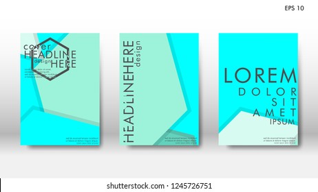 Abstract cover with hexagon elements. book design concept. Futuristic business layout. Digital poster template. Design Vector - eps10