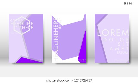 Abstract cover with hexagon elements. book design concept. Futuristic business layout. Digital poster template. Design Vector - eps10