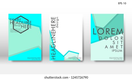 Abstract cover with hexagon elements. book design concept. Futuristic business layout. Digital poster template. Design Vector - eps10