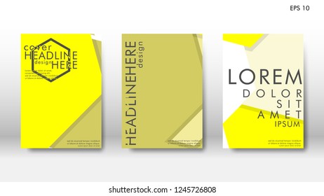Abstract cover with hexagon elements. book design concept. Futuristic business layout. Digital poster template. Design Vector - eps10