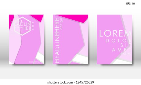 Abstract cover with hexagon elements. book design concept. Futuristic business layout. Digital poster template. Design Vector - eps10