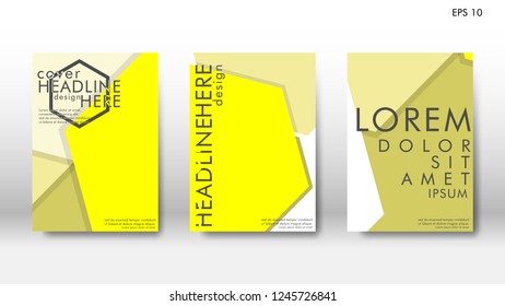 Abstract cover with hexagon elements. book design concept. Futuristic business layout. Digital poster template. Design Vector - eps10