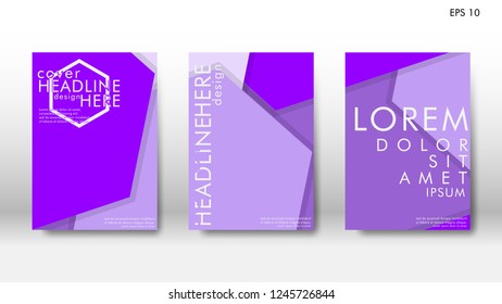Abstract cover with hexagon elements. book design concept. Futuristic business layout. Digital poster template. Design Vector - eps10