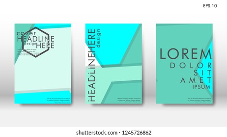 Abstract cover with hexagon elements. book design concept. Futuristic business layout. Digital poster template. Design Vector - eps10