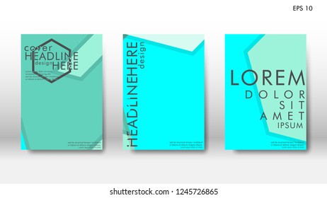 Abstract cover with hexagon elements. book design concept. Futuristic business layout. Digital poster template. Design Vector - eps10