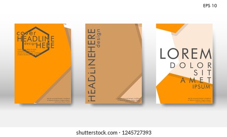 Abstract cover with hexagon elements. book design concept. Futuristic business layout. Digital poster template. Design Vector - eps10