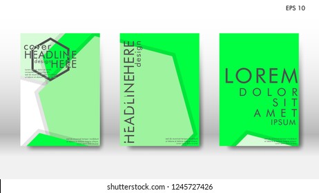 Abstract cover with hexagon elements. book design concept. Futuristic business layout. Digital poster template. Design Vector - eps10
