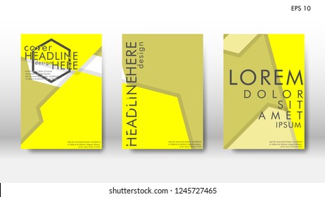 Abstract cover with hexagon elements. book design concept. Futuristic business layout. Digital poster template. Design Vector - eps10