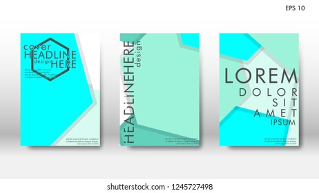 Abstract cover with hexagon elements. book design concept. Futuristic business layout. Digital poster template. Design Vector - eps10