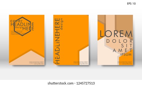 Abstract cover with hexagon elements. book design concept. Futuristic business layout. Digital poster template. Design Vector - eps10