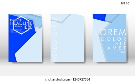 Abstract cover with hexagon elements. book design concept. Futuristic business layout. Digital poster template. Design Vector - eps10