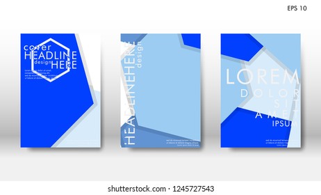 Abstract cover with hexagon elements. book design concept. Futuristic business layout. Digital poster template. Design Vector - eps10