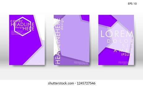 Abstract cover with hexagon elements. book design concept. Futuristic business layout. Digital poster template. Design Vector - eps10