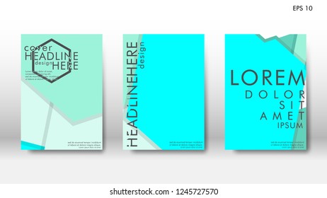 Abstract cover with hexagon elements. book design concept. Futuristic business layout. Digital poster template. Design Vector - eps10