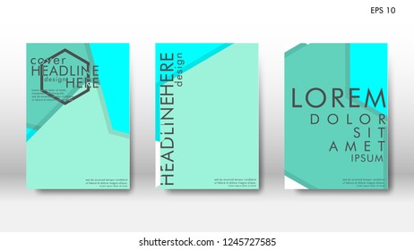Abstract cover with hexagon elements. book design concept. Futuristic business layout. Digital poster template. Design Vector - eps10