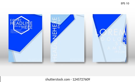 Abstract cover with hexagon elements. book design concept. Futuristic business layout. Digital poster template. Design Vector - eps10
