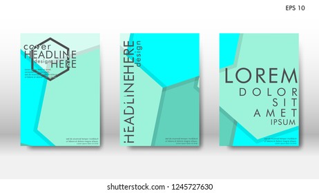 Abstract cover with hexagon elements. book design concept. Futuristic business layout. Digital poster template. Design Vector - eps10