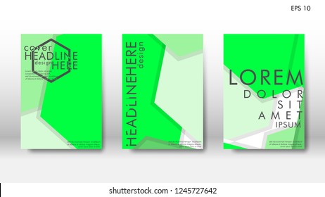 Abstract cover with hexagon elements. book design concept. Futuristic business layout. Digital poster template. Design Vector - eps10