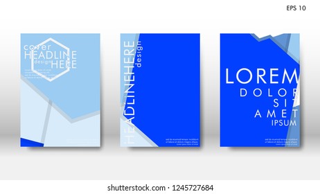 Abstract cover with hexagon elements. book design concept. Futuristic business layout. Digital poster template. Design Vector - eps10