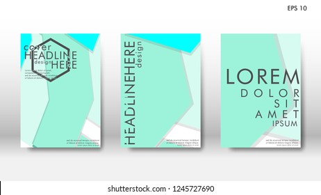 Abstract cover with hexagon elements. book design concept. Futuristic business layout. Digital poster template. Design Vector - eps10
