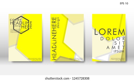Abstract cover with hexagon elements. book design concept. Futuristic business layout. Digital poster template. Design Vector - eps10