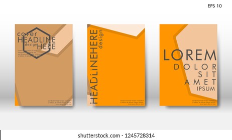Abstract cover with hexagon elements. book design concept. Futuristic business layout. Digital poster template. Design Vector - eps10