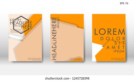 Abstract cover with hexagon elements. book design concept. Futuristic business layout. Digital poster template. Design Vector - eps10
