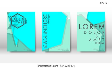 Abstract cover with hexagon elements. book design concept. Futuristic business layout. Digital poster template. Design Vector - eps10