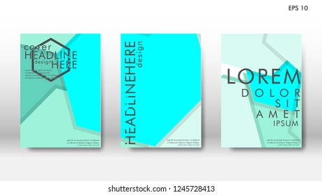 Abstract cover with hexagon elements. book design concept. Futuristic business layout. Digital poster template. Design Vector - eps10