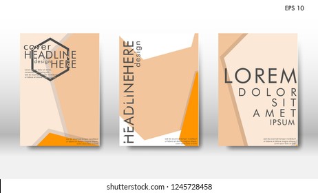 Abstract cover with hexagon elements. book design concept. Futuristic business layout. Digital poster template. Design Vector - eps10