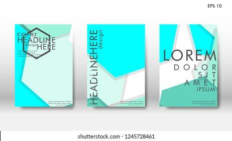 Abstract cover with hexagon elements. book design concept. Futuristic business layout. Digital poster template. Design Vector - eps10
