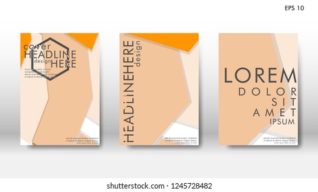 Abstract cover with hexagon elements. book design concept. Futuristic business layout. Digital poster template. Design Vector - eps10