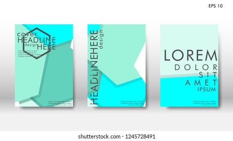 Abstract cover with hexagon elements. book design concept. Futuristic business layout. Digital poster template. Design Vector - eps10