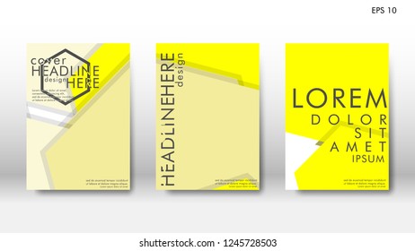 Abstract cover with hexagon elements. book design concept. Futuristic business layout. Digital poster template. Design Vector - eps10