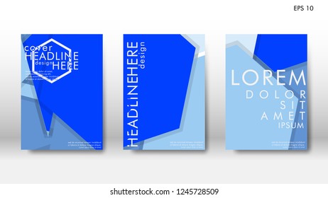 Abstract cover with hexagon elements. book design concept. Futuristic business layout. Digital poster template. Design Vector - eps10