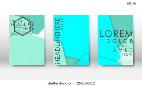 Abstract cover with hexagon elements. book design concept. Futuristic business layout. Digital poster template. Design Vector - eps10