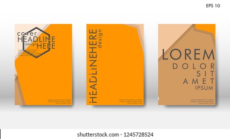 Abstract cover with hexagon elements. book design concept. Futuristic business layout. Digital poster template. Design Vector - eps10