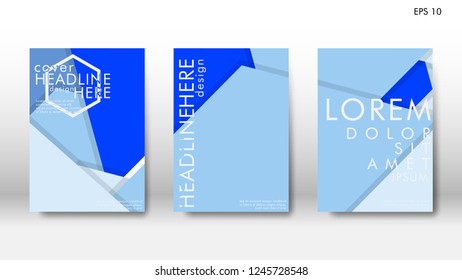 Abstract cover with hexagon elements. book design concept. Futuristic business layout. Digital poster template. Design Vector - eps10