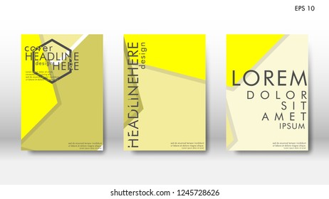 Abstract cover with hexagon elements. book design concept. Futuristic business layout. Digital poster template. Design Vector - eps10