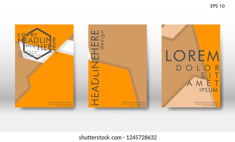 Abstract cover with hexagon elements. book design concept. Futuristic business layout. Digital poster template. Design Vector - eps10
