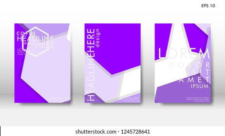 Abstract cover with hexagon elements. book design concept. Futuristic business layout. Digital poster template. Design Vector - eps10