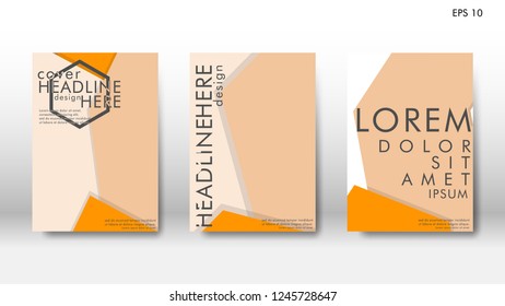 Abstract cover with hexagon elements. book design concept. Futuristic business layout. Digital poster template. Design Vector - eps10