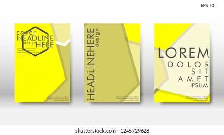 Abstract cover with hexagon elements. book design concept. Futuristic business layout. Digital poster template. Design Vector - eps10