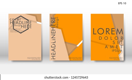 Abstract cover with hexagon elements. book design concept. Futuristic business layout. Digital poster template. Design Vector - eps10
