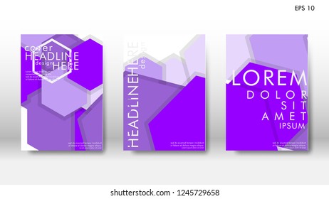 Abstract cover with hexagon elements. book design concept. Futuristic business layout. Digital poster template. Design Vector - eps10